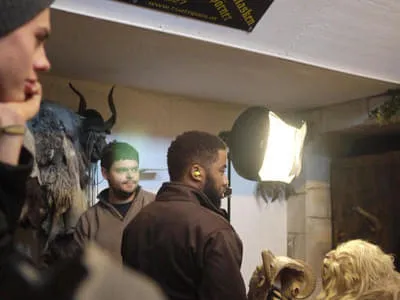 Filmteam aus Amerika im Krampusmuseum Bild 20